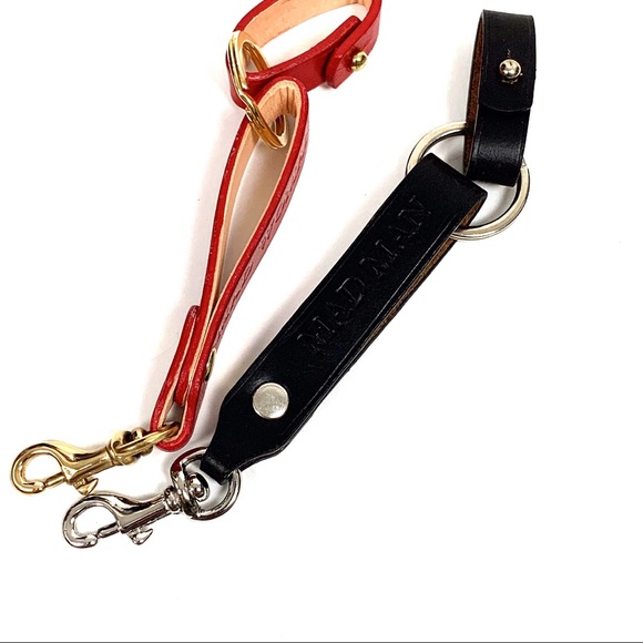 She/He Leather keychain with ring and swivel - Picture 3 of 8